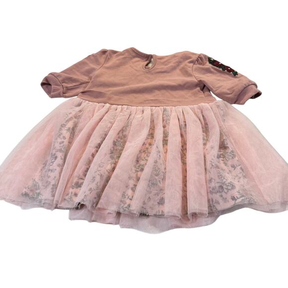 BCBGirls Toddler 3T Mauve Floral Design Dress - Picture 2 of 6